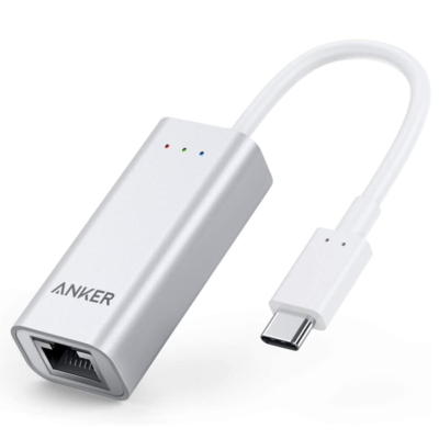 Adaptador Anker USB C para Ethernet, Adaptador USB C para Gigabit Ethernet, Adaptador USB C portátil de alumínio para MacBook Pro, MacBook Air 2018 e posterior, iPad Pro 2018 e posterior, XPS e muito mais