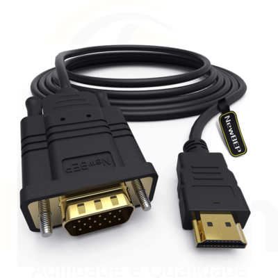 Cabo adaptador HDMI para VGA, NewBEP 6 pés / 1.8m banhado a ouro 1080P HDMI Macho para VGA Macho Active Video Converter Cabo Suporte Notebook PC DVD Player Laptop TV Projetor Monitor etc.