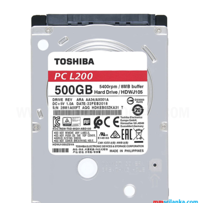 DISCO RÍGIDO PARA LAPTOP TOSHIBA 500 GB SATA 2,5 “