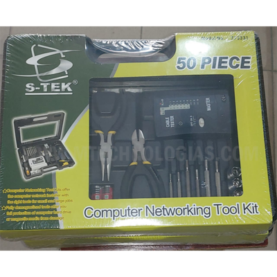 KIT DE FERRAMENTAS DE REPARO DE COMPUTADOR S Tek 50 PEÇAS S-TEK + NETWORK