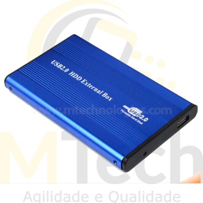 Caixa externa SATA de 2,5 polegadas USB 2.0 para notebook, laptop, disco rígido externo externo