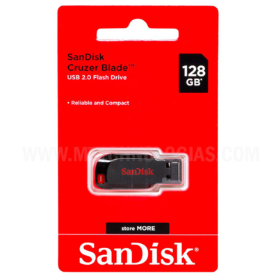 Sandisk Pen Drive Cruzer Blade 128 GB USB 2.0