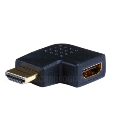 Adaptador Hdmi 90 Graus Tipo “L” horizontal Macho X Fêmea V.1.4