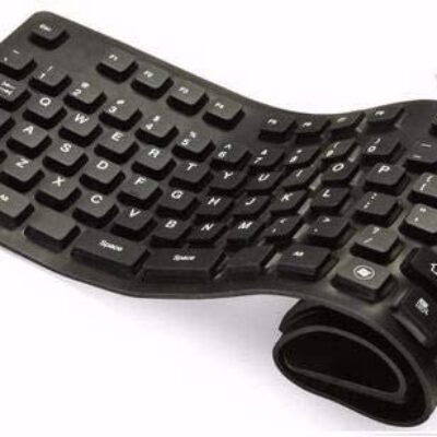 Teclado Flexível Silicone Resistente Aguá Usb P/Notebook