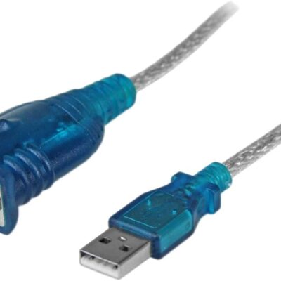 USB para adaptador serial RS232 – Prolific PL-2303 – USB para cabo adaptador serial DB9 – conversor serial RS232 (ICUSB232V2), preto