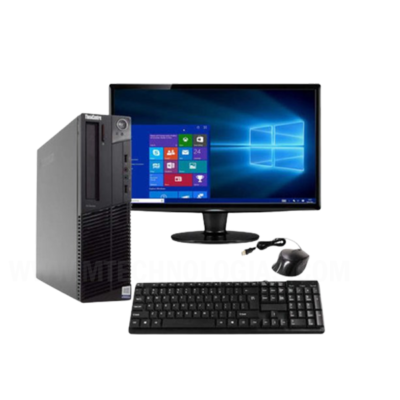 Lenovo Thinkcentre M73 SFF i3 computadores desktop pequeno fator de forma Windows 10 Pro, 8 GB RAM disco rígido 500 GB, WiFi, DVD, VGA, porta DP, teclado e mouse (renovado