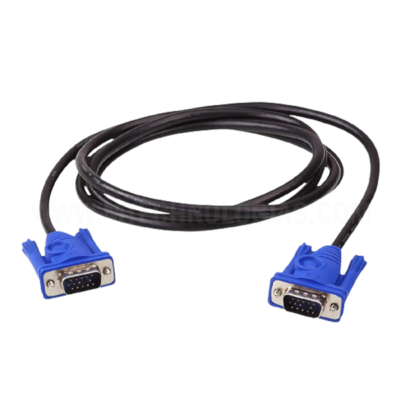 Cabo Conector WILDCROC VGA para VGA | Preto, 3 metros de comprimento, fio flexível para porta VGA de 15 pinos | para conectar laptop, CPU ao monitor, LCD, LED, TV e DVR