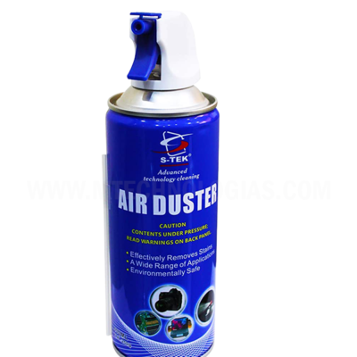 S-TEK AIR DUSTER PARA COMPUTADOR, LAPTOP, TECLADOS etc. 400 ml TECNOLOGIA DE LIMPEZA AVANÇADA