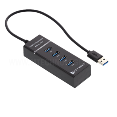 Hub USB 3.0 de 4 portas – preto