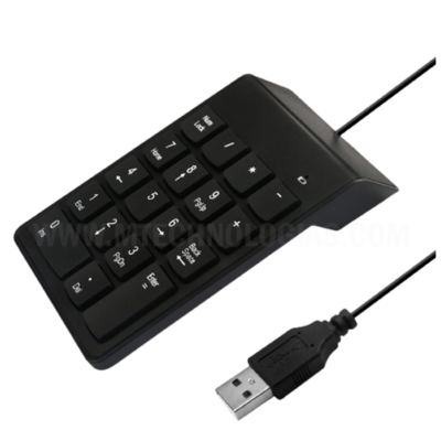 Teclado numérico para laptop, teclado USB de 10 teclas, teclado numérico com fio, portátil, ultrafino, mini numpad, números externos, teclado, numérico, para laptop, computador, desktop, Surface Pro, notebook