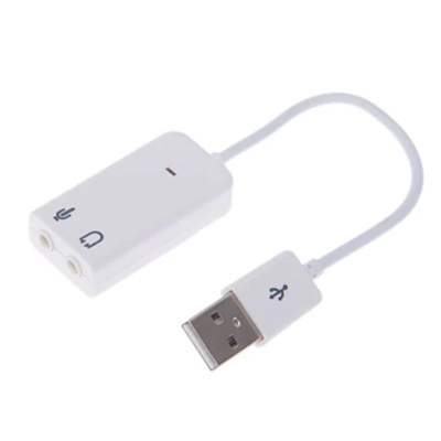 Adaptador de som USB 7.1 canais – branco