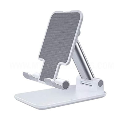 Suporte para celular, suporte de mesa portátil dobrável, altura ajustável e suporte de ângulo, compatível com smartphone/iPad/Kindle/tablet/iPhone/Nintendo/Switch (branco)