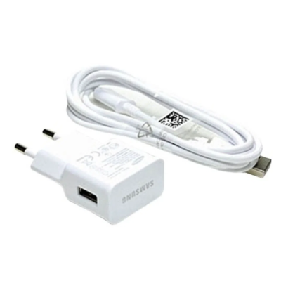 Carregador De Parede Adaptador + Cabo Usb Original Samsung Branco Micro Usb – 2.0 Amper