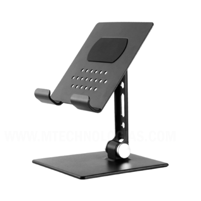 Suporte de mesa de metal para tablet cinza