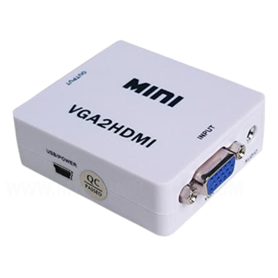 Mini adaptador VGA para HDMI VGA2HDMI 1080 P conector conversor com áudio para PC laptop para projetor HDTV