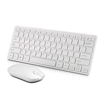 KM901 Mouse Sem Fio + Conjunto de Mini Teclado (Branco)