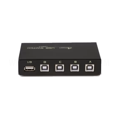 USB 2.0 4Port Switch Sharing Switcher Adapter Hub para PC Scanner Printer USB 2.0 4Port Switch para PC Scanner Printer USB Hub   (Preto)