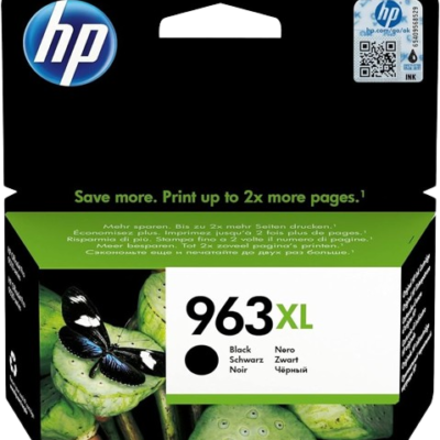 Cartucho de tinta preto genuíno HP 963XL de alto rendimento (3JA30AE) para HP OfficeJet Pro série 9010 / série 9020