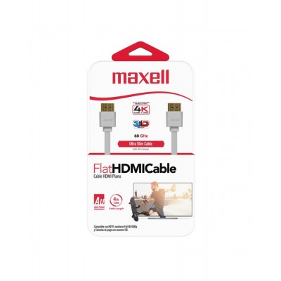 CABO HDMI 1.2MT 2.0v 4K SUPER FLAT HDMI MAXELL BRANCO