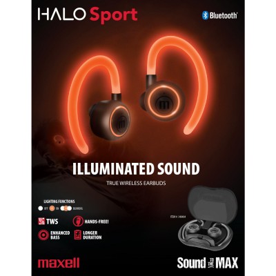 HS MAXELL EB-BT HALO BLK WIRELESS 348484