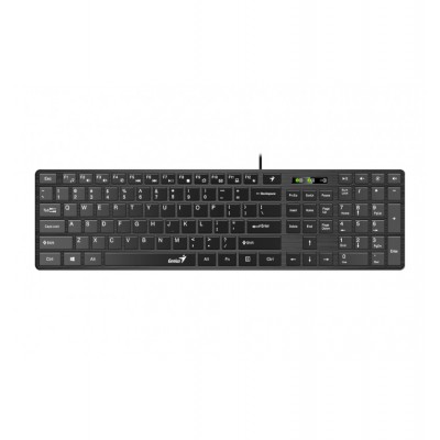 TECLADO GENIUS SLIMSTAR 126 C/FIO PRETO