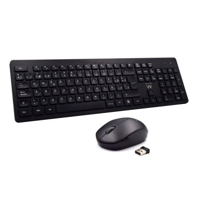 TECLADO + MOUSE EWENT WIRELESS PRETO