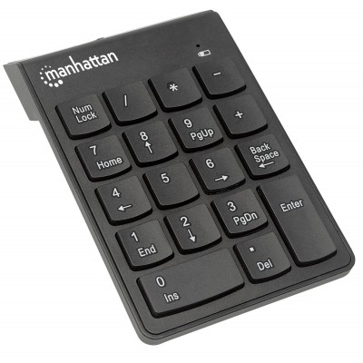 TECLADO NUMERICO MANHATTAN WIRELESS PRETO