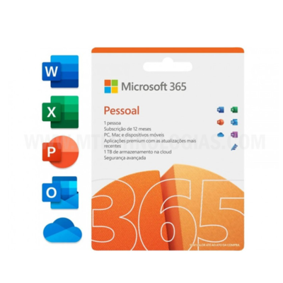 SW MS OFFICE 365 PESSOAL 1PC 1 ANO – ESD