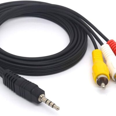 CABLE 3.5mm STEREO MALE TO 3 RCA MALE 1.5 MTR