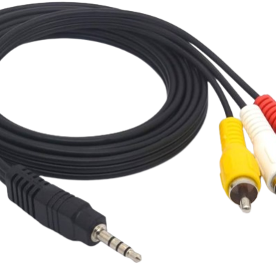 CABLE 3.5mm STEREO MALE TO 3 RCA MALE 1.5 MTR