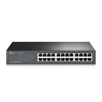 SWITCH 24 TP-LINK 1U 13′ 10/100 S/GESTÃO S/GESTÃO DESKTOP