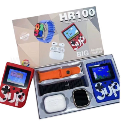 JOGO GAME E RELOGIO HR 100