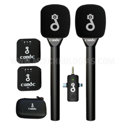 MICROFONE S/F L1 PARA ENTREVISTA COM DUPLO BASTAO