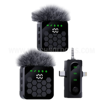 MICROFONE LAPELA COM 3 RECEPTOR