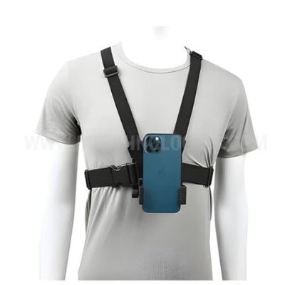 Suporte de Peito e Peitoral para Celular e Câmera – Filmagem no Corpo para Moto, Bike, Corrida e Esportes – Ajustável e Confortável para Gravar Vídeos, TikTok, Reels e Aventuras