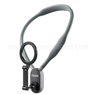 TELESIN° Suporte magnético de pescoço para telefones, suporte de pescoço para telefone celular POV/Vlog, suporte para selfie para iPhone 15 14 13 12 e outros telefones Android
