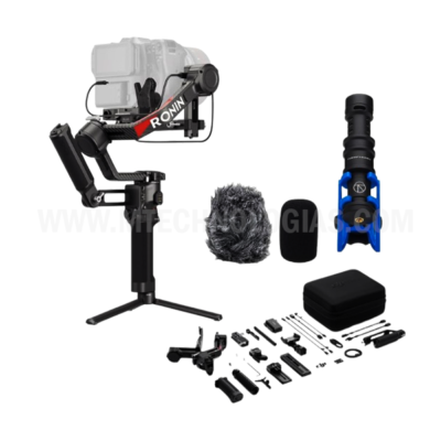 DJI Combo RS 4 Pro, estabilizador gimbal de 3 eixos para câmeras DSLR e cinema, disparo vertical nativo, carga útil de 4,5 kg/10 lb, transmissor de imagem e motor Focus Pro, microfone condensador de
