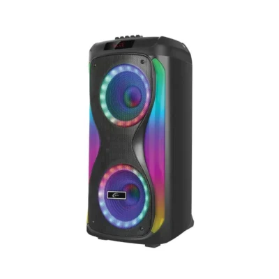 COLUNA WINTECH GINGA POWER 1.0 PARTY LED 120W RMS BT/USB/SD PRETA