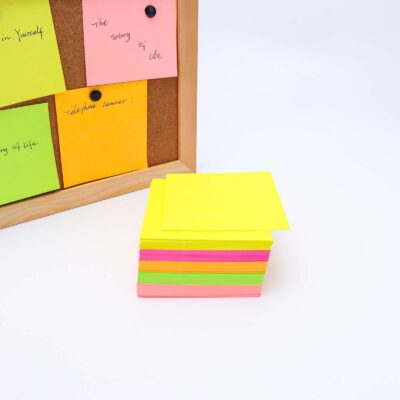 Bloco Notas Adesivas 5x5cm 4 Cores 400 Folhas Recados Organização Estudo