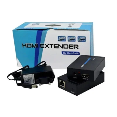Extensor HDMI X Rj45 Rede Cat5 Cat6 3d 1080p Xtrad Bivolt 60 Metros