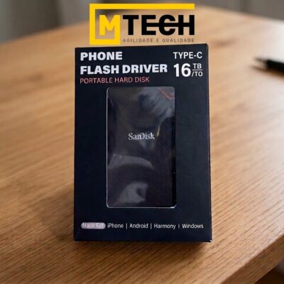 DISCO DURO EXTERNO PORTÁTIL DE 16TB PARA TELEMÓVEL- COM ENTRADA TYPE-C