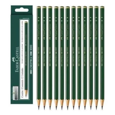 Lápis Faber-Castell, Lápis de grafite 6B para esboço, desenho, sombra, materiais de arte – Caixa com 12