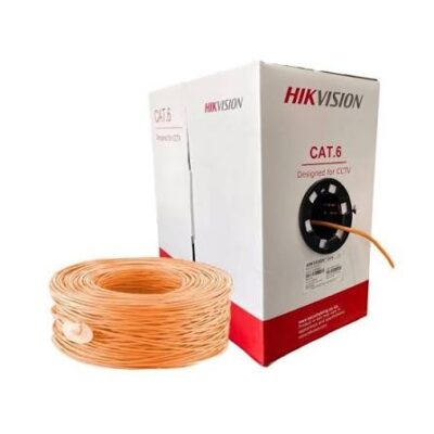 Cabo de rede interno Hikvision Cat6 UTP CCA de 305 m (DS-1LN6UU/CCA – 0,57 mm 23 AWG, classificação CPR Eca para uso interno, testado com Fluke, cinza)